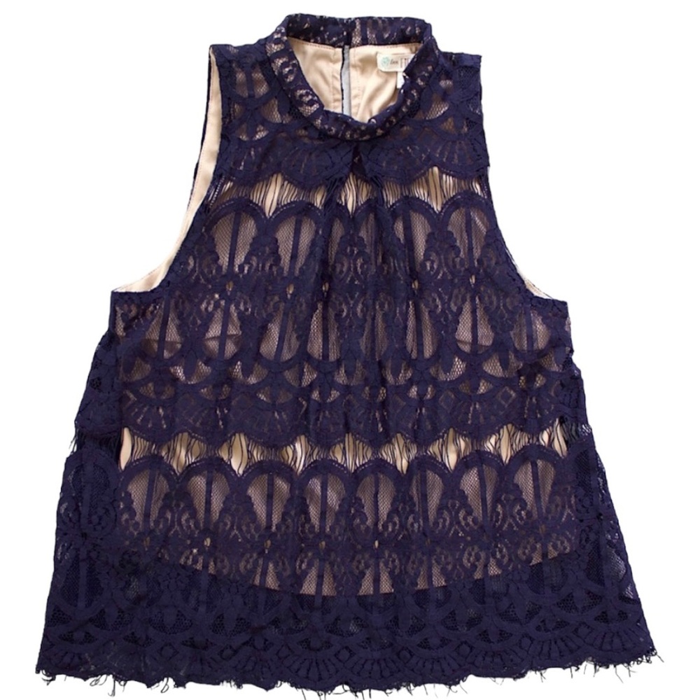Love Fire Navy blue crop top